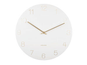 Karlsson - Wall clock Charm engraved numbers white