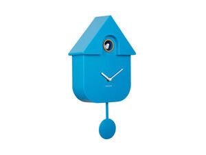 Karlsson - Wall clock Modern Cuckoo ABS bright blue