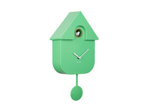 Karlsson - Wall clock Modern Cuckoo ABS bright green