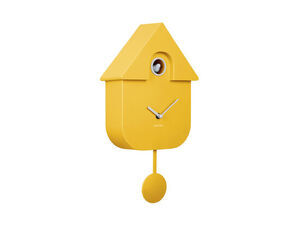 Karlsson - Wall clock Modern Cuckoo ABS bright yellow