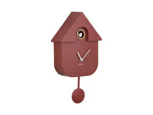 Karlsson - Wall clock Modern Cuckoo ABS red ochre