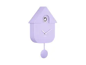 Karlsson - Wall clock Modern Cuckoo ABS soft purple