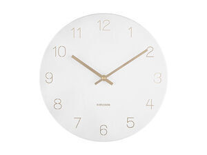 Karlsson - Wall clock Charm engraved numbers small white