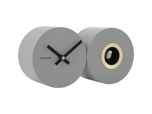 Karlsson - Wall clock Duo Cuckoo matt mouse grey