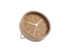 Karlsson - Alarm clock Tinge steel caramel brown