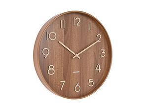 Karlsson - Wall clock Pure medium dark basswood