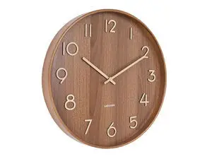 Karlsson - Wall clock Pure large dark basswood