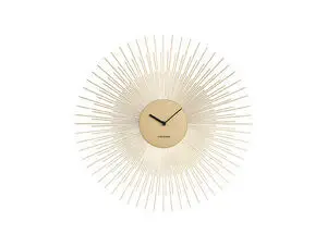 Karlsson - Wall clock Peony steel gold