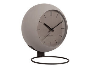 Karlsson - Table clock Nirvana Globe dark warm grey