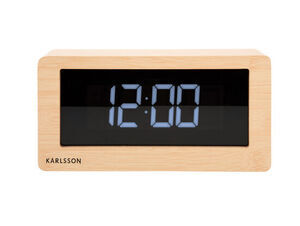Karlsson - Table clock Boxed LED light wood veneer