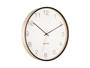 Karlsson - Wall clock Joy wood w. black accents