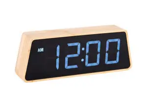 Karlsson - Alarm clock Changing Colour LED bamboo