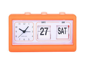 Karlsson - Alarm clock Data Flip rubberized bright orange