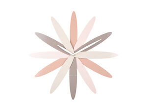 Karlsson - Wall clock Bloom metal pink tones
