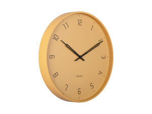 Karlsson - Wall clock Stark iron matt honey yellow