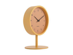 Karlsson - Table clock Stark iron matt honey yellow