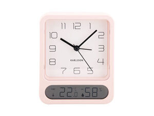 Karlsson - Alarm clock Duo matt soft pink