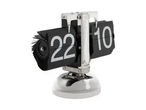 Karlsson - Table clock Small Flip chrome with black flips
