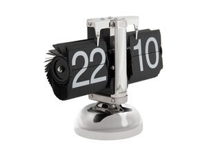 Karlsson - Table clock Small Flip chrome with black flips