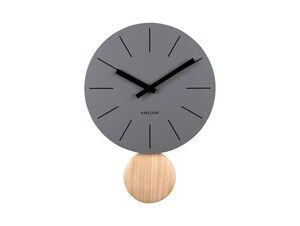 Karlsson - Wall clock Arlo pendulum matt dark grey