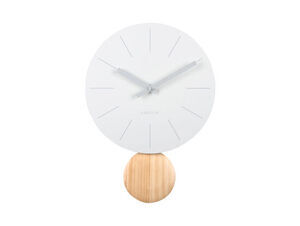 Karlsson - Wall clock Arlo pendulum matt white