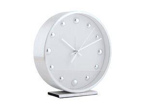 Karlsson - Alarm clock Shiny Dots white w. silver