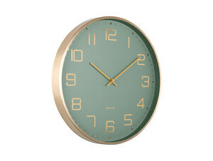 Karlsson - Wall clock Elegance Glow jungle green