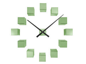 Karlsson - Wall clock DIY Cubic metallic green