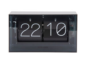 Karlsson - Table clock Boxed Flip acrylic black