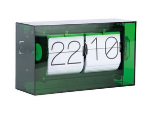 Karlsson - Table clock Boxed Flip acrylic green
