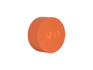Karlsson - Alarm clock Spry round LED bright orange