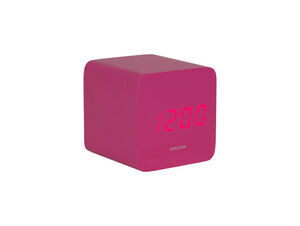 Karlsson - Alarm clock Spry square LED bright pink