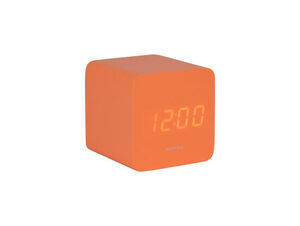 Karlsson - Alarm clock Spry square LED bright orange