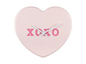 Karlsson - Wall clock Heart Candy soft pink