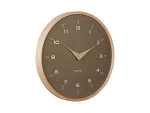 Karlsson - Wall clock Osado Dome wood moss green