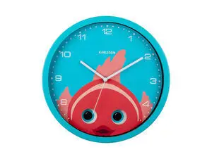 Karlsson - Wall clock Peekaboo Goldfish light blue