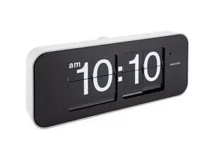 Karlsson - Wall clock Wide Flip white casing, black dial