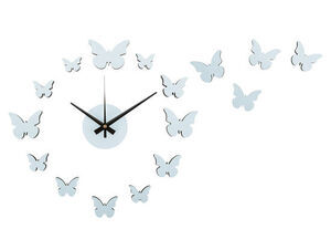 Karlsson - Wall clock DIY Butterfly soft blue