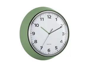 Karlsson - Wall clock Modern Retro jungle green