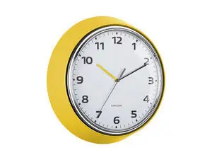 Karlsson - Wall clock Modern Retro bright yellow