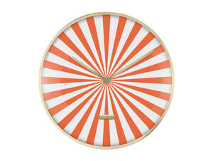 Karlsson - Wall clock Candy Swirl Dome bright orange & white