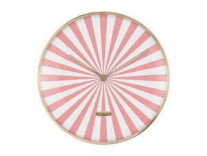 Karlsson - Wall clock Candy Swirl Dome flamingo pink & white