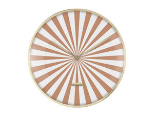 Karlsson - Wall clock Candy Swirl Dome soft brown & white