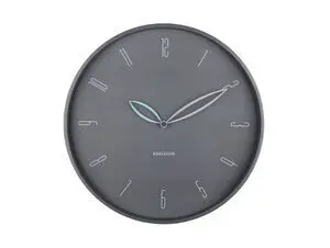 Karlsson - Wall clock Petals dark grey