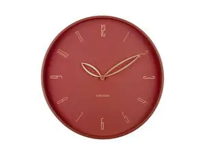 Karlsson - Wall clock Petals red ochre