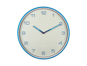 Karlsson - Wall clock Lined Numbers bright blue