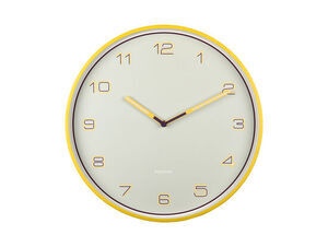 Karlsson - Wall clock Lined Numbers bright yellow