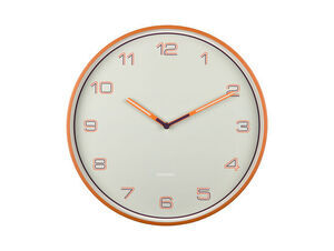 Karlsson - Wall clock Lined Numbers bright orange