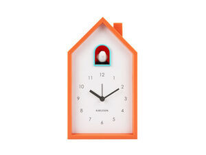 Karlsson - Alarm clock Modern Cuckoo bright orange