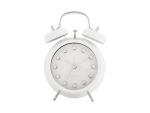 Karlsson - Alarm clock Glam Diamonds white